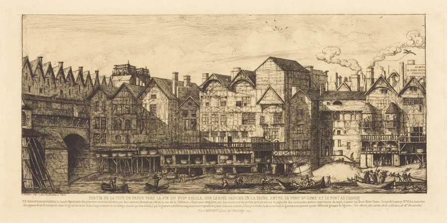Partie de la Cité vers la fin du XVIIe siècle (View of the City of Paris Towards the Close of the XVIIth Century) by Charles Meryon