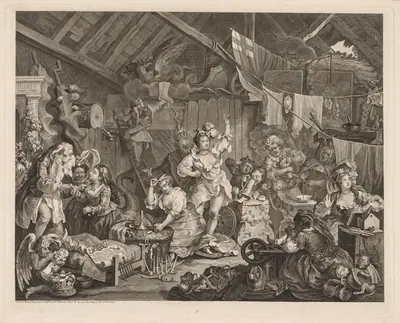 Strolling Actresses Dressing in a Barn
