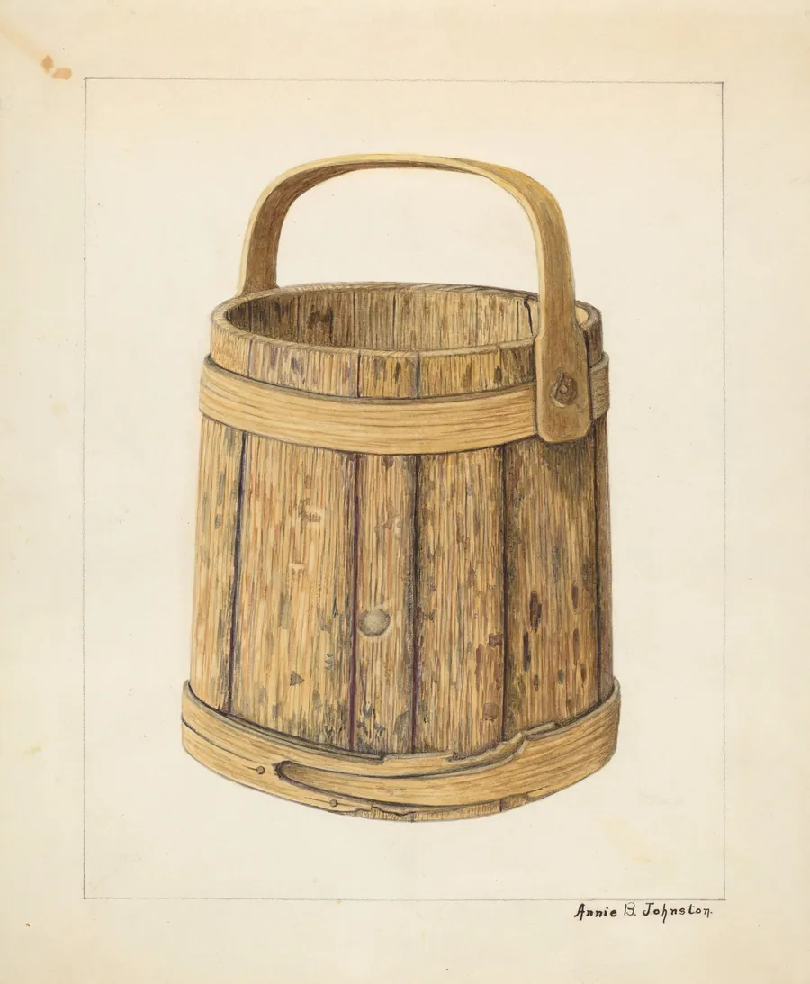 Wooden Sugar Bucket by Annie B. Johnston