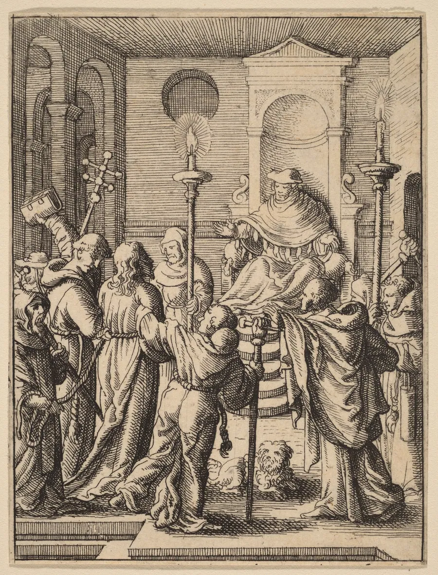 Jesus before Annas by Wenceslaus Hollar