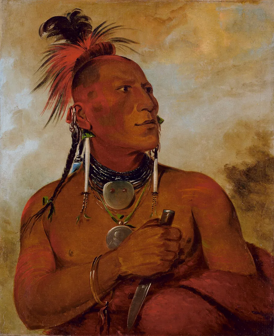 Meach-o-shín-gaw, Little White Bear, a Distinguished Brave by George Catlin, born Wilkes-Barre, PA 1796-died Jersey City, NJ 1872