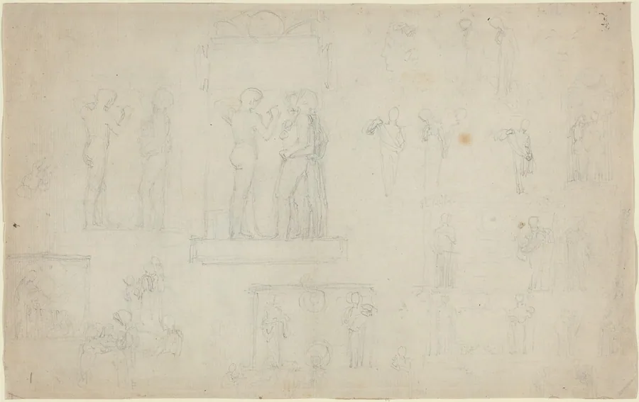 Sheet of Sketches [recto and verso] by John Flaxman