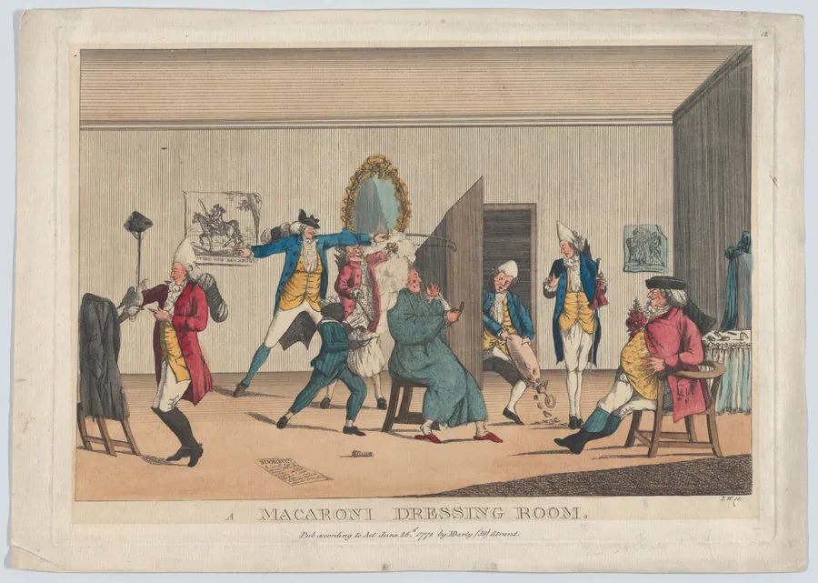A Macaroni Dressing Room by Captain Minshull