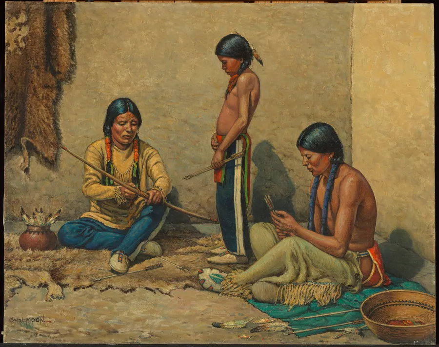 Arrow Makers by Carl Moon, born Wilmington, OH 1879-died San Francisco, CA 1948