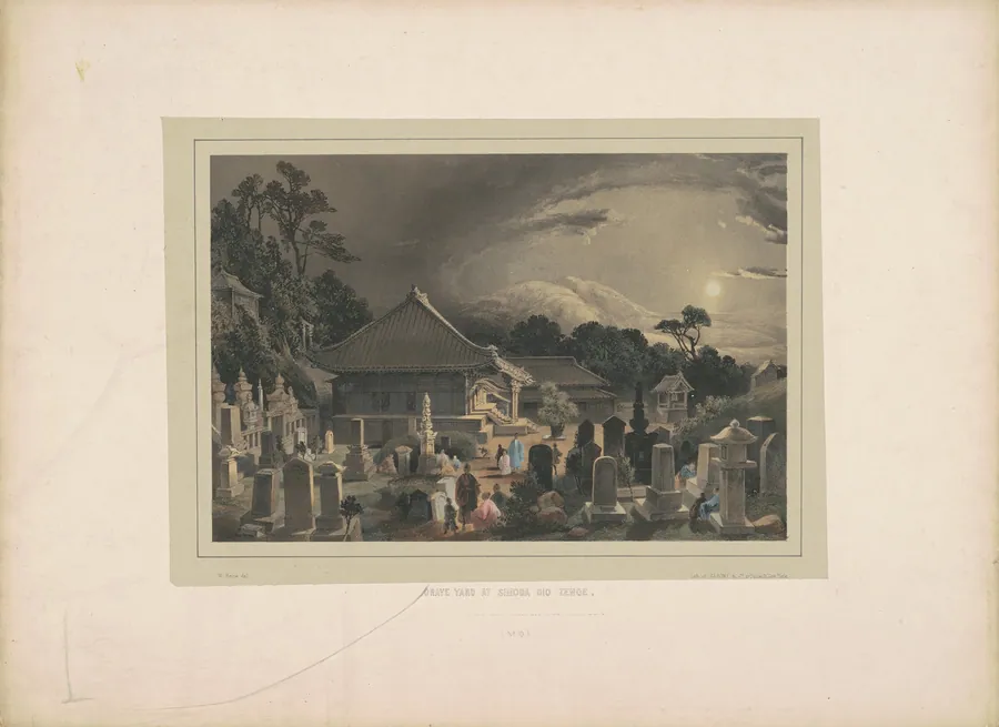 Grave Yard at Simoda dio Zenge by William Heine