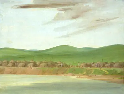 Arikara Village of Earth-Covered lodges, 1600 Miles above St. Louis