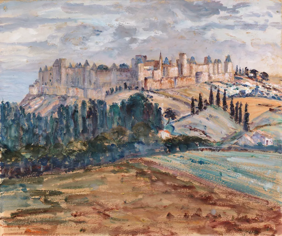Ancient Castle by Georgette Agutte, French, born Paris, France 1867-died Chamonix, France 1922