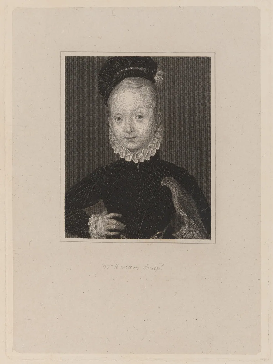 Portrait of Boy with Falcon by William Raddon