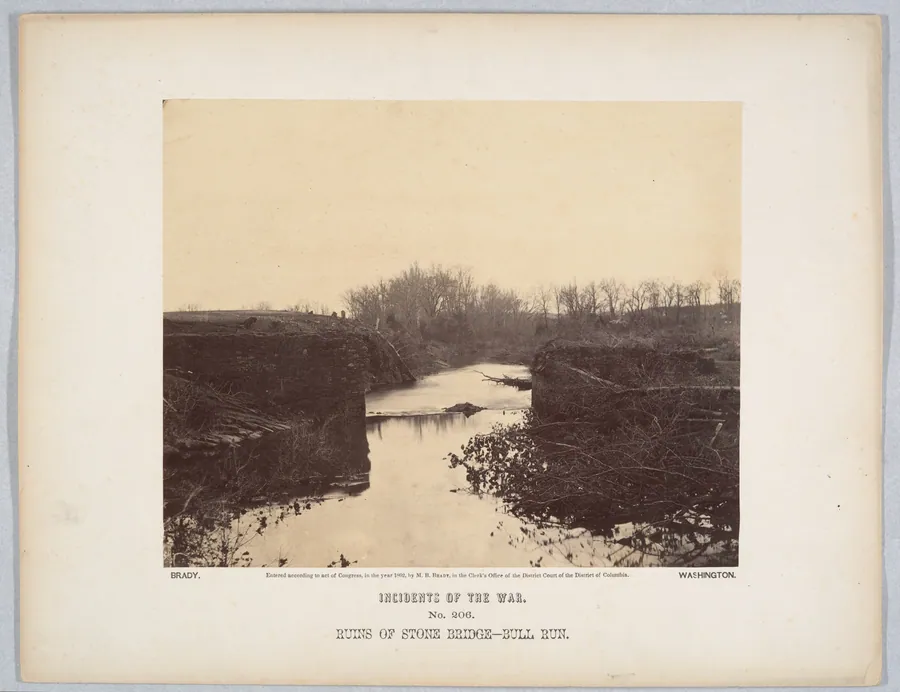 Ruins of Stone Bridge - Bull Run by Mathew B. Brady