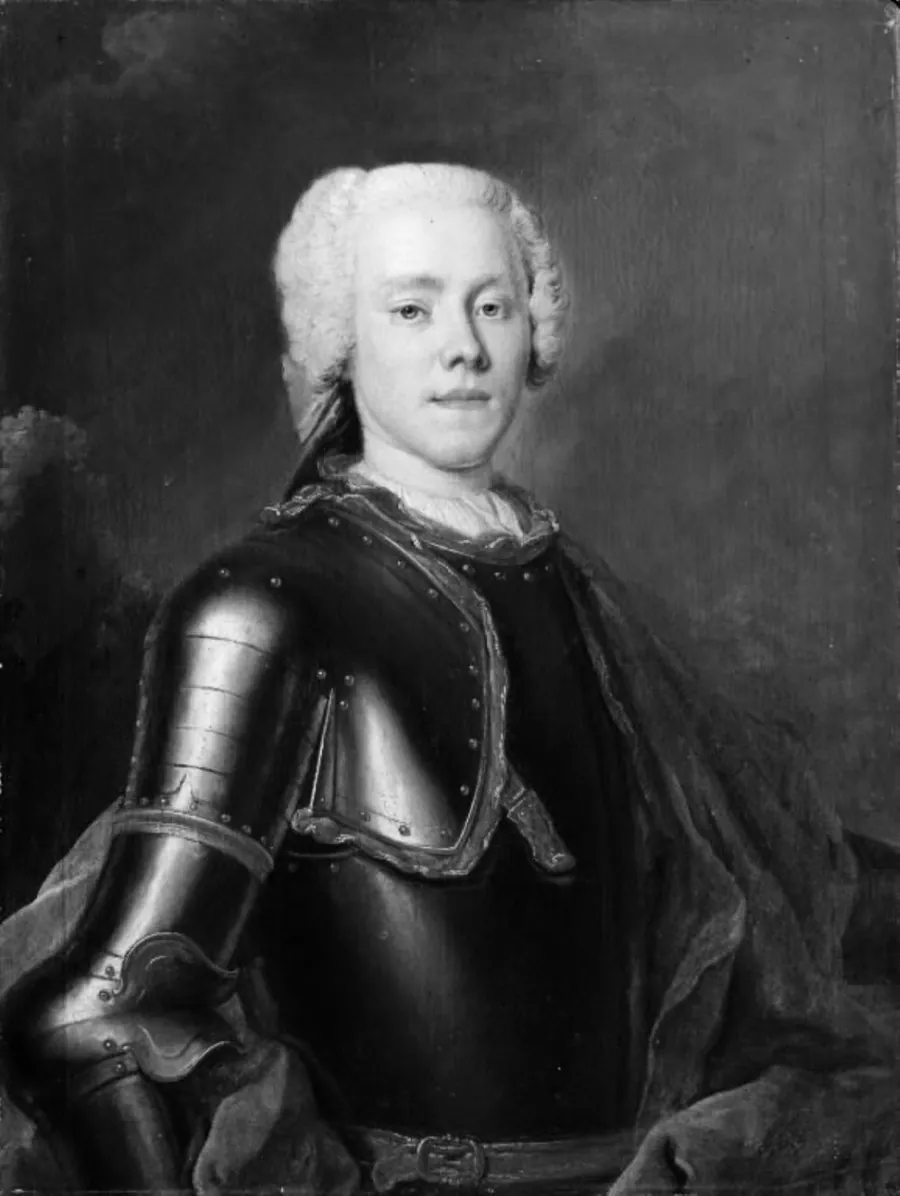 Portræt af grev Jørgen Scheel (1721-1786) by Louis de Silvestre (II)