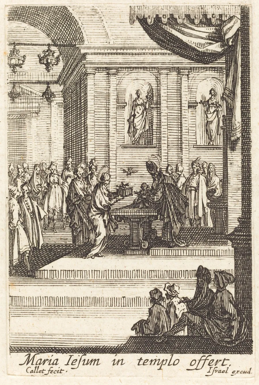 The Virgin Presents Jesus at the Temple by Jacques Callot