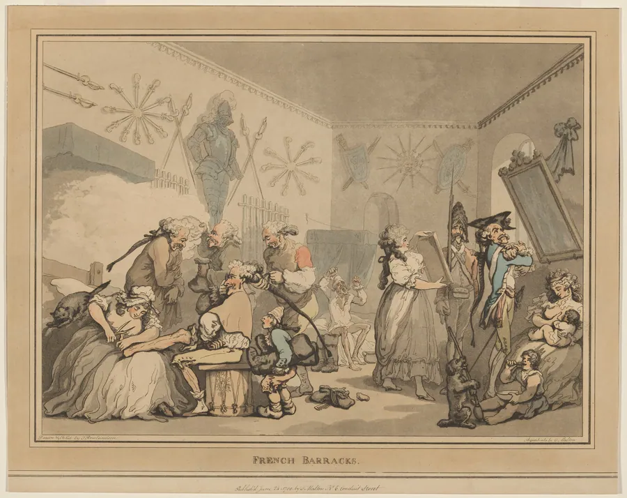 The French Barracks by Thomas Rowlandson