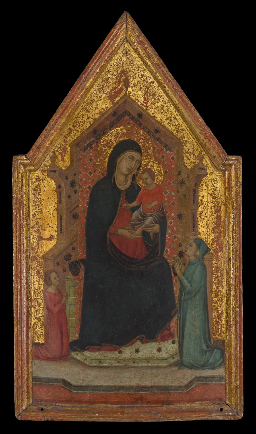 Madonna and Child Enthroned with Two Donors by Goodhart Ducciesque Master