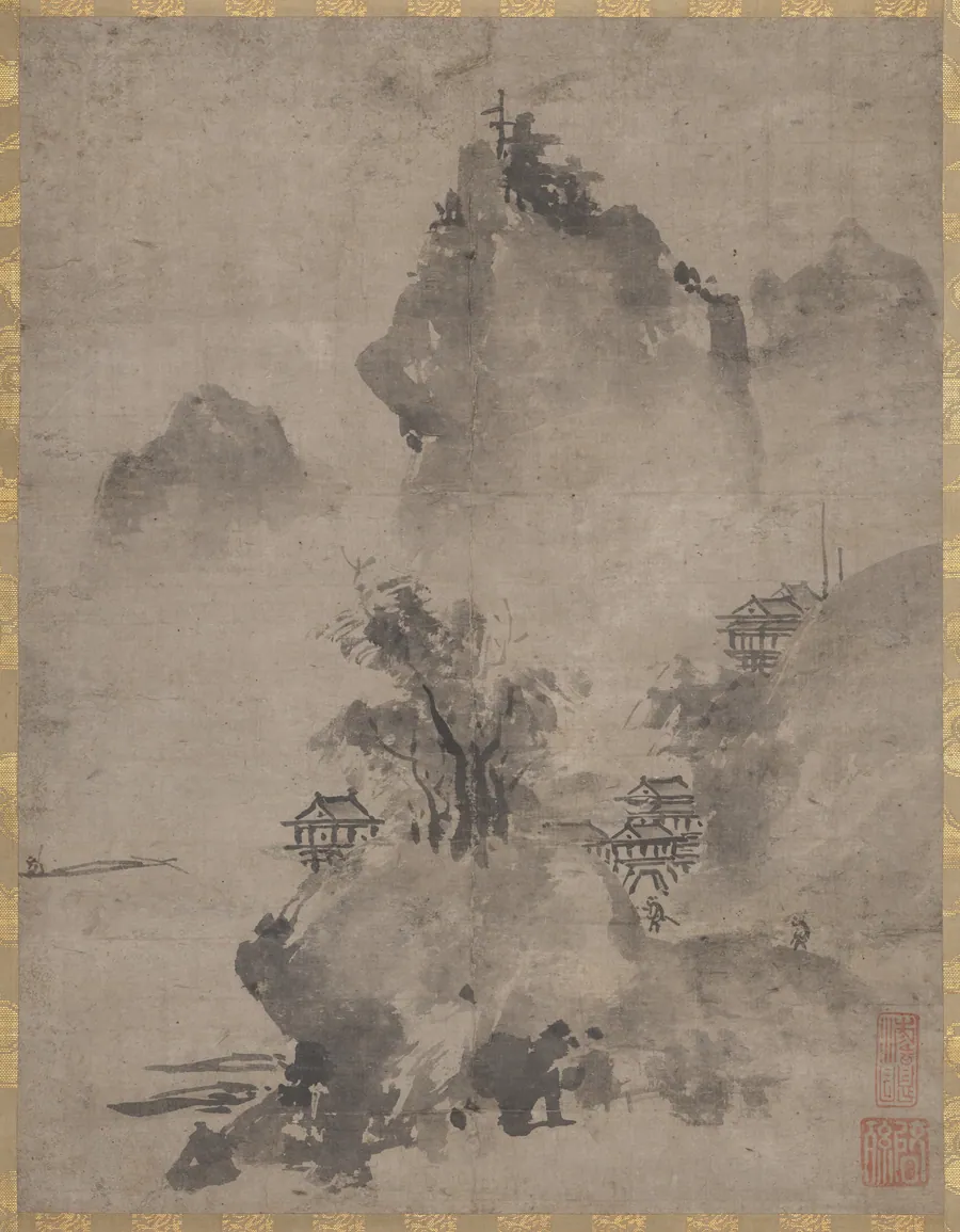 Coastal Landscape in the Haboku Style by Keison