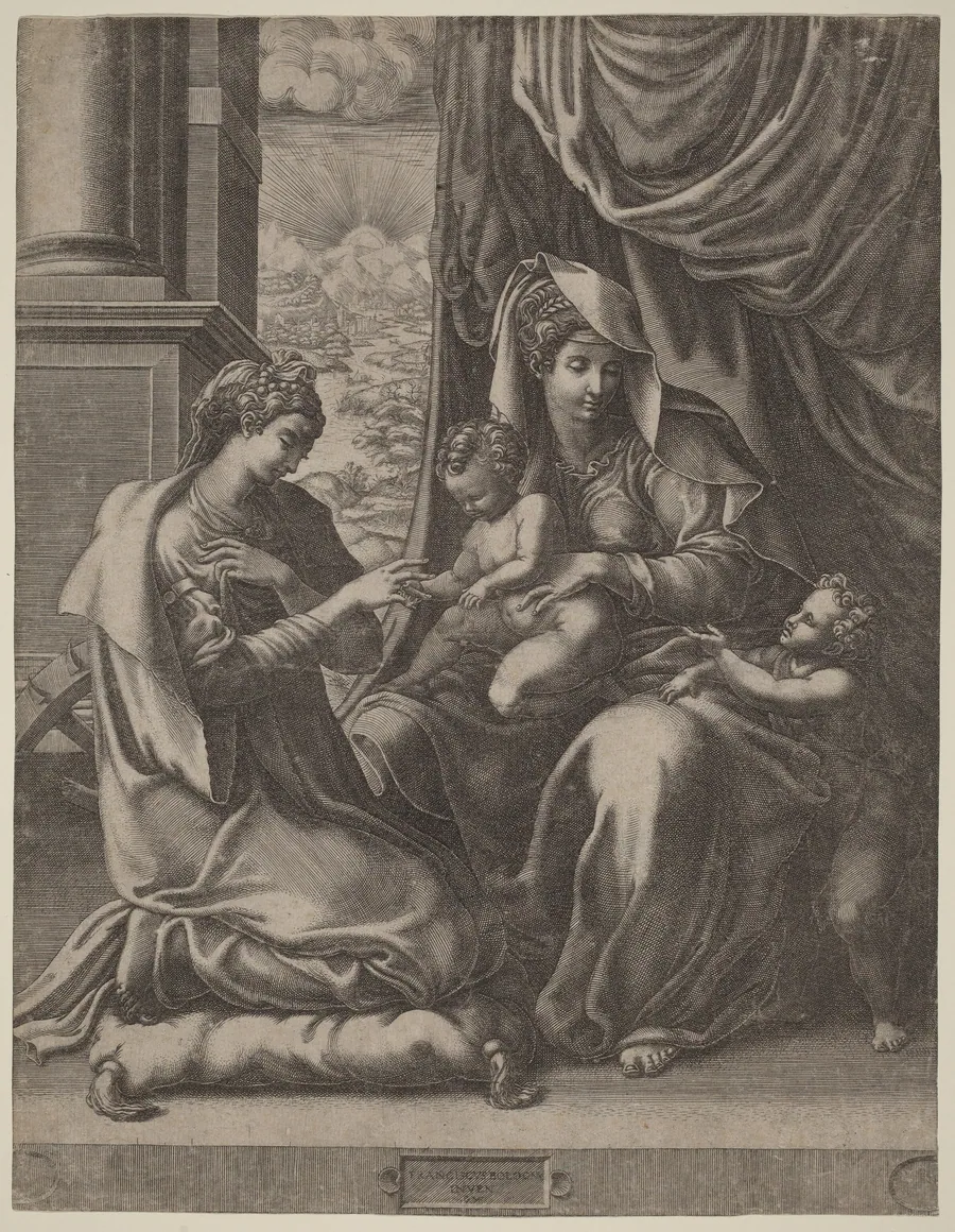 The Mystic Marriage of Saint Catherine by Giorgio Ghisi