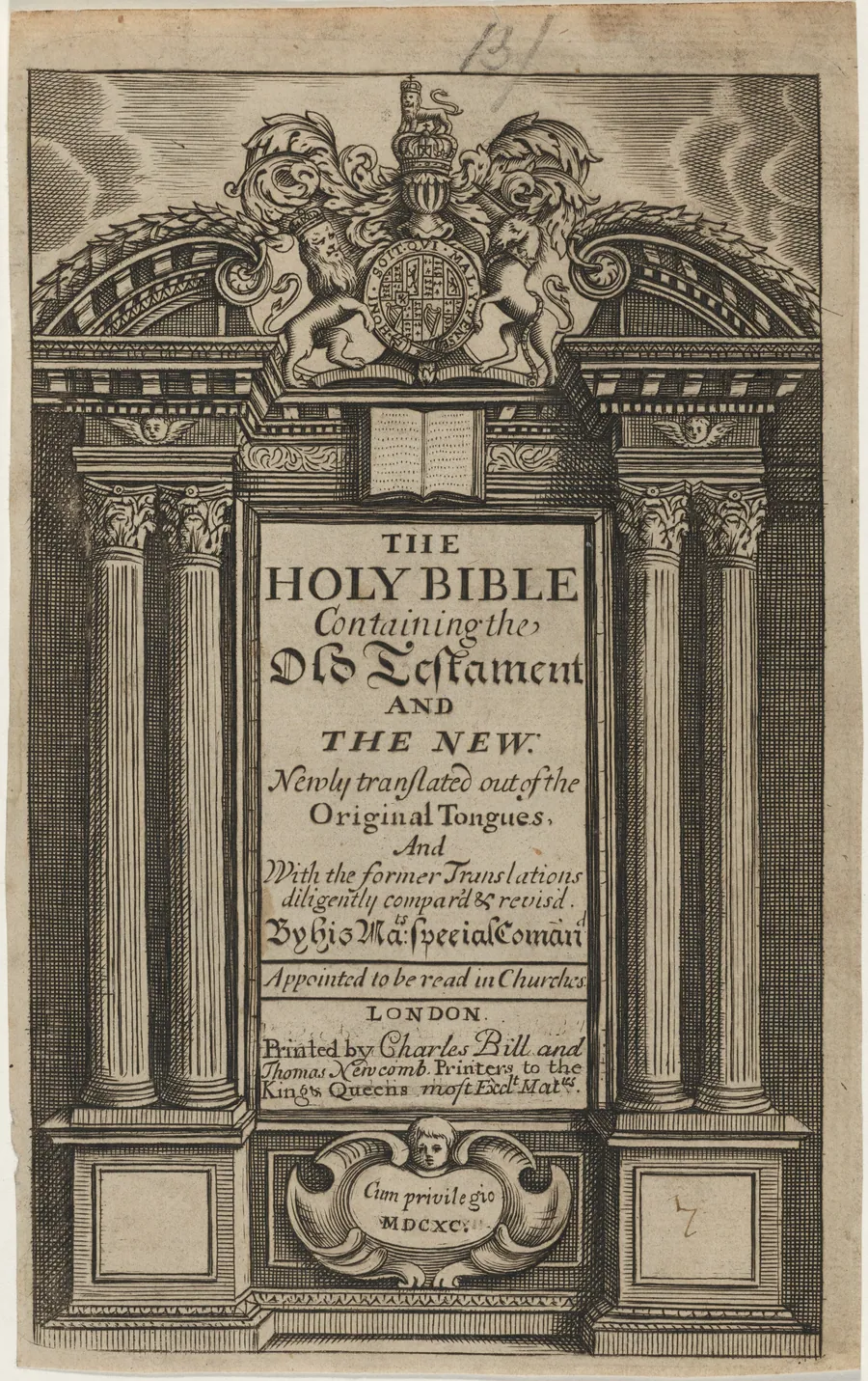 Title Page to the Bible by Unknown 19th Century