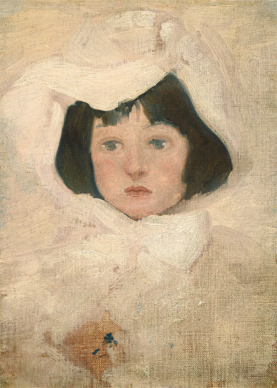 Little Girl in White by American 19th Century