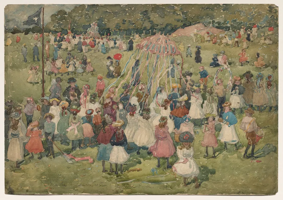 May Day, Central Park by Maurice Prendergast
