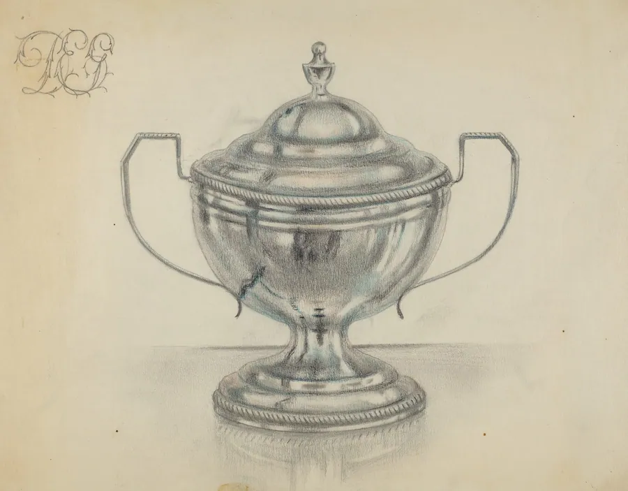 Silver Sugar Bowl by Herbert Russin