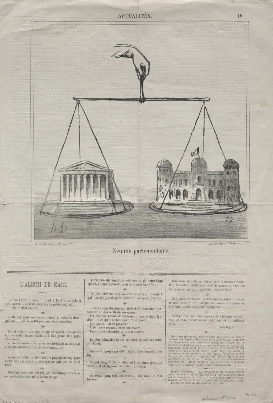 Parliamentary Regime by Honoré Daumier