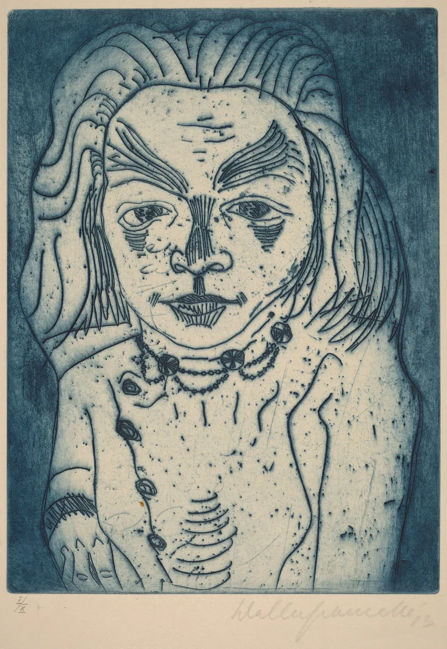 Woman with a Necklace by Walter Gramatté