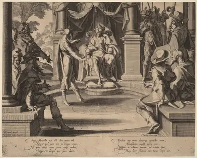 Alexander the Great Seated in Justice