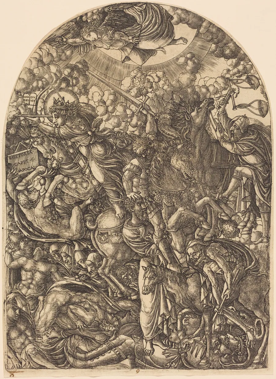 Saint John Sees the Four Horsemen by Jean Duvet