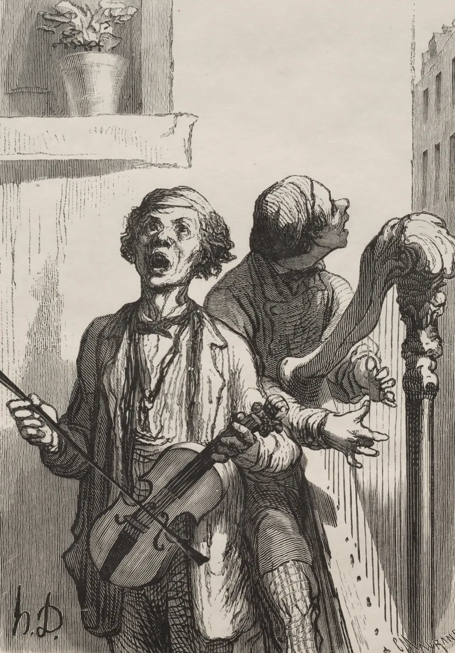 Street Singers by Honoré Daumier