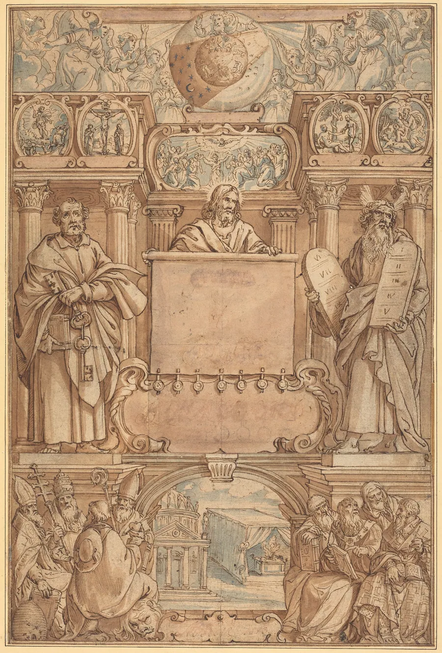 Title Page for a Bible by Augustin Braun