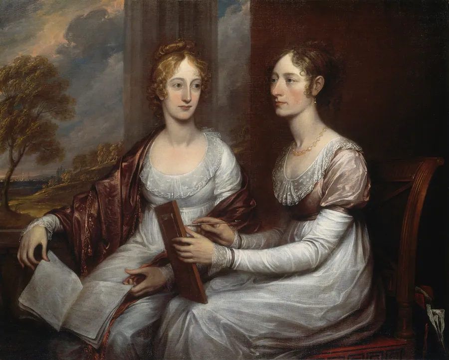 The Misses Mary and Hannah Murray by John Trumbull, born Lebanon, CT 1756-died New York City 1843