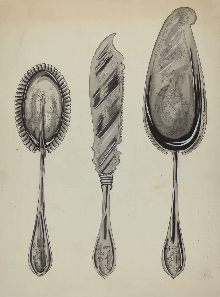 Silver Serving Set by Ellen Duncan