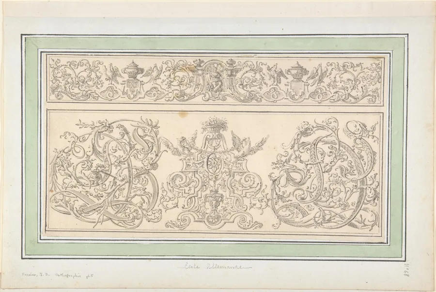Design for "Orthographia" pl.5 by Johann Daniel Preissler