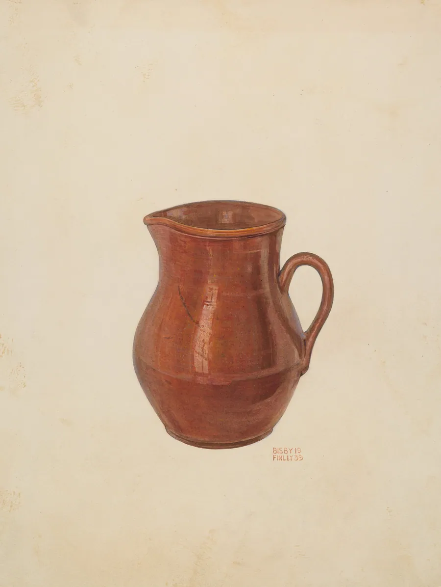 Pottery Pitcher by Bisby Finley
