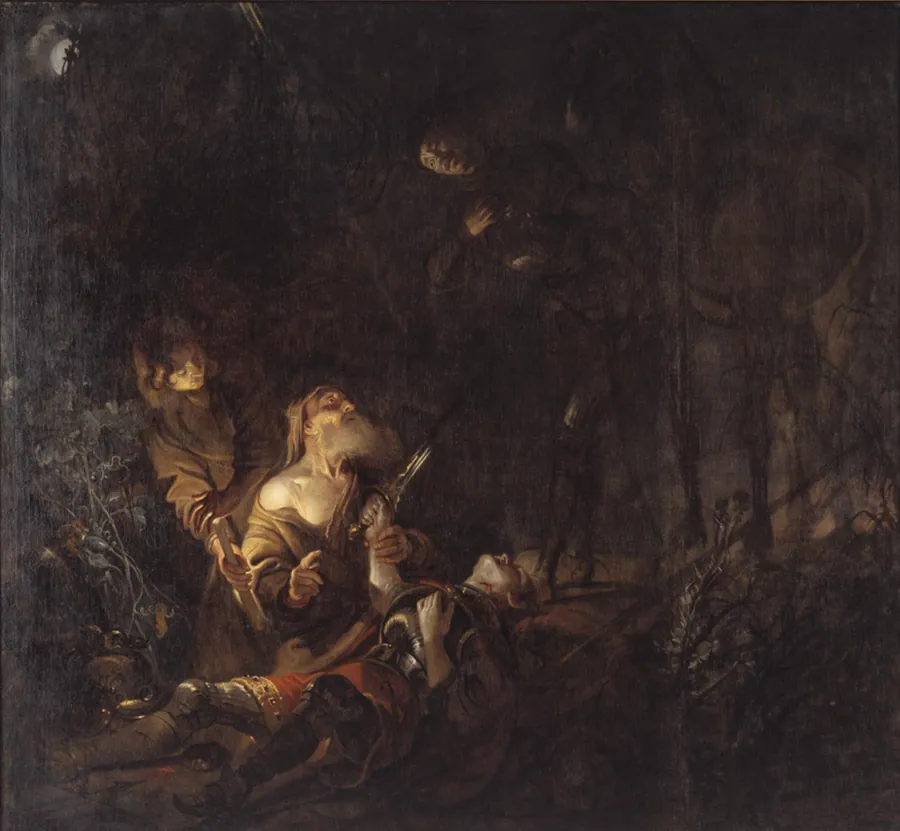Prins Svens lig bliver fundet by Mander III, Karel van