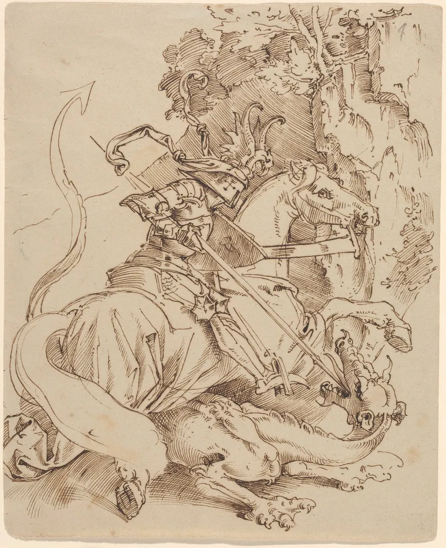 Saint George and the Dragon by Moritz von Schwind
