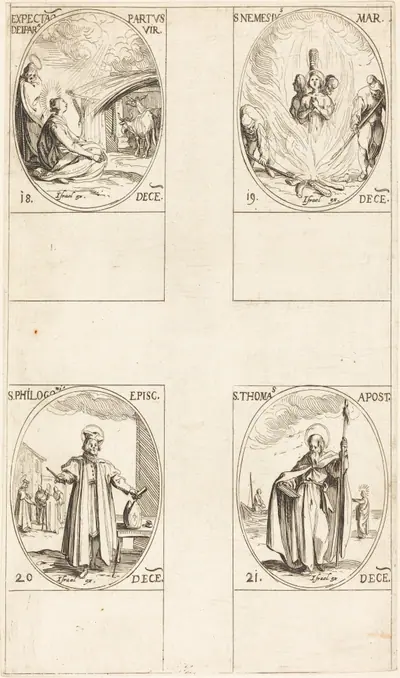 Waiting for the Virgin to Give Birth; St. Nemesius; St. Philogonius; St. Thomas