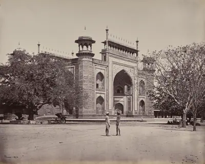 Agra. The Gateway of the Gardens Surrounding the Taj