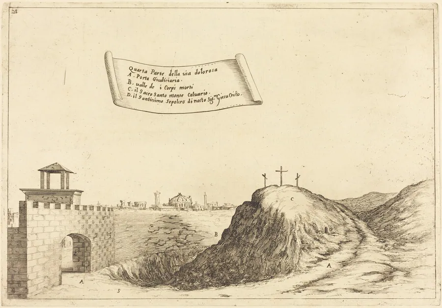 Four Parts of the Via Dolorosa by Jacques Callot