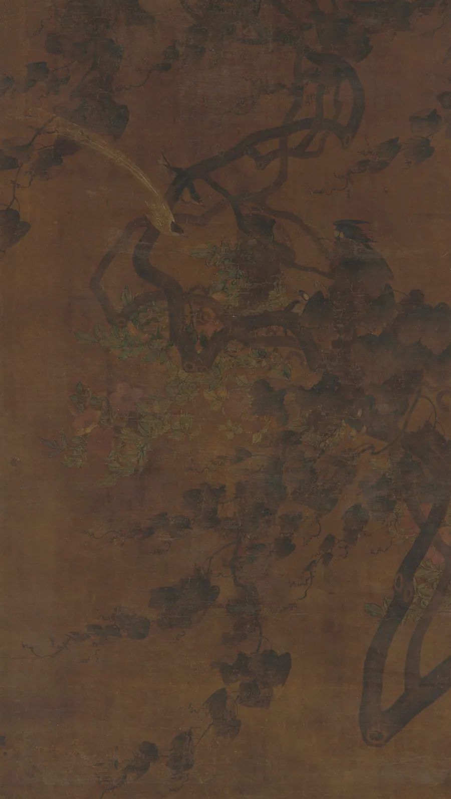 Birds, grapevines, and flowers by Formerly attributed to Wen Riguan (active late 13th century)