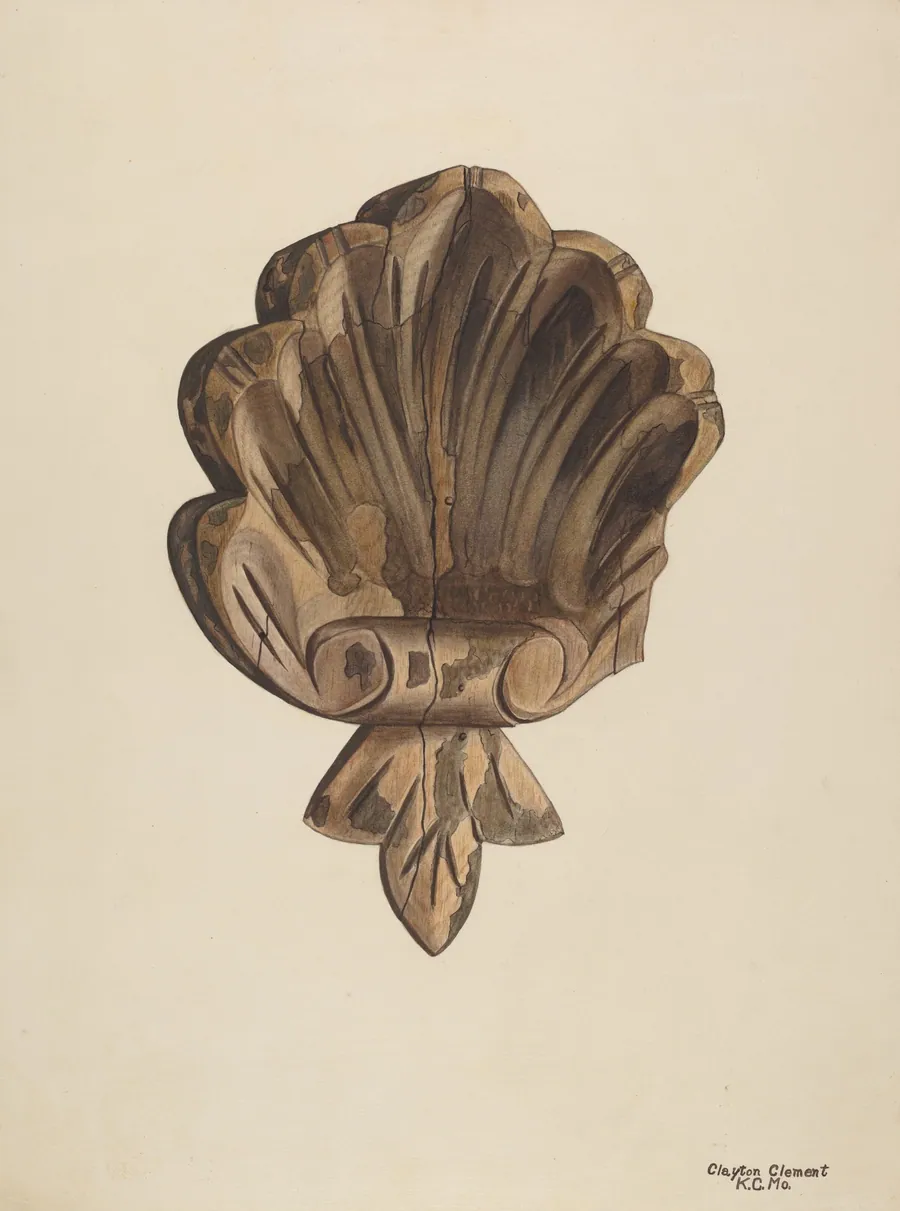 Wood Carving - Shell by Clayton Clements