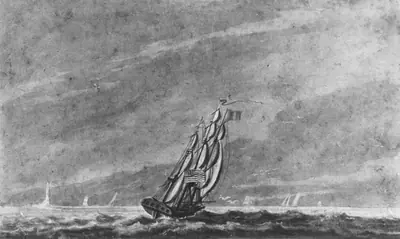 Full Sail off Sandy Hook—Entrance to New York Harbor