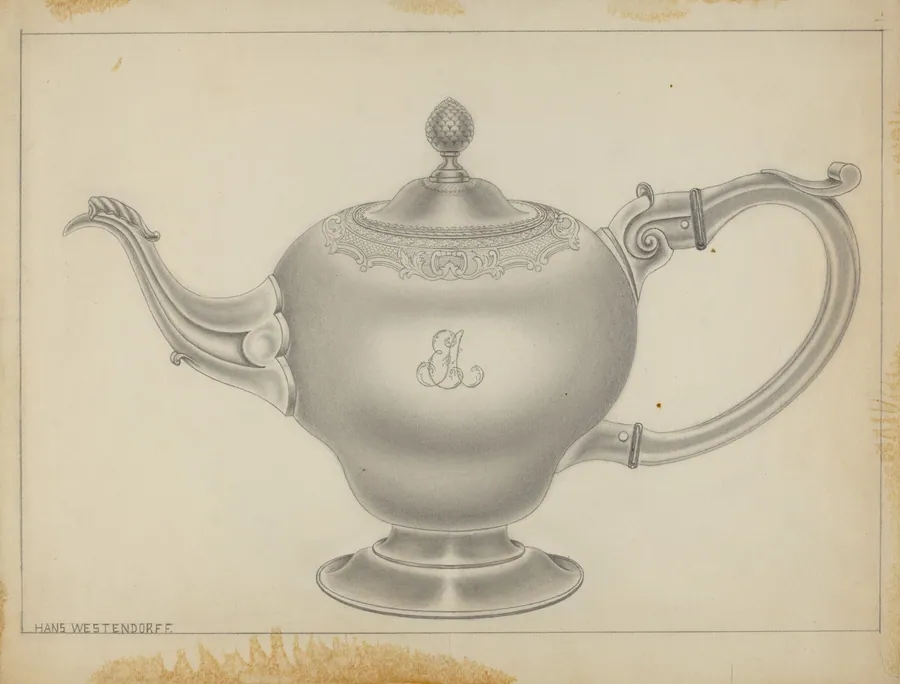 Silver Teapot by Hans Westendorff