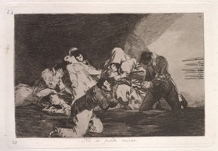 No se puede mirar (One Can't Look) by Francisco Goya