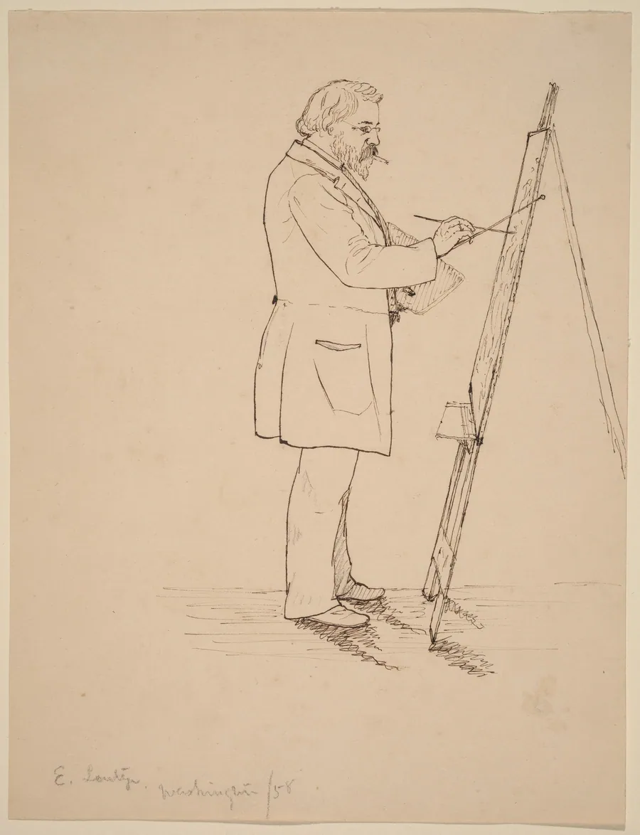 Sketching - Emanuel Leutze by John Quincy Adams Ward