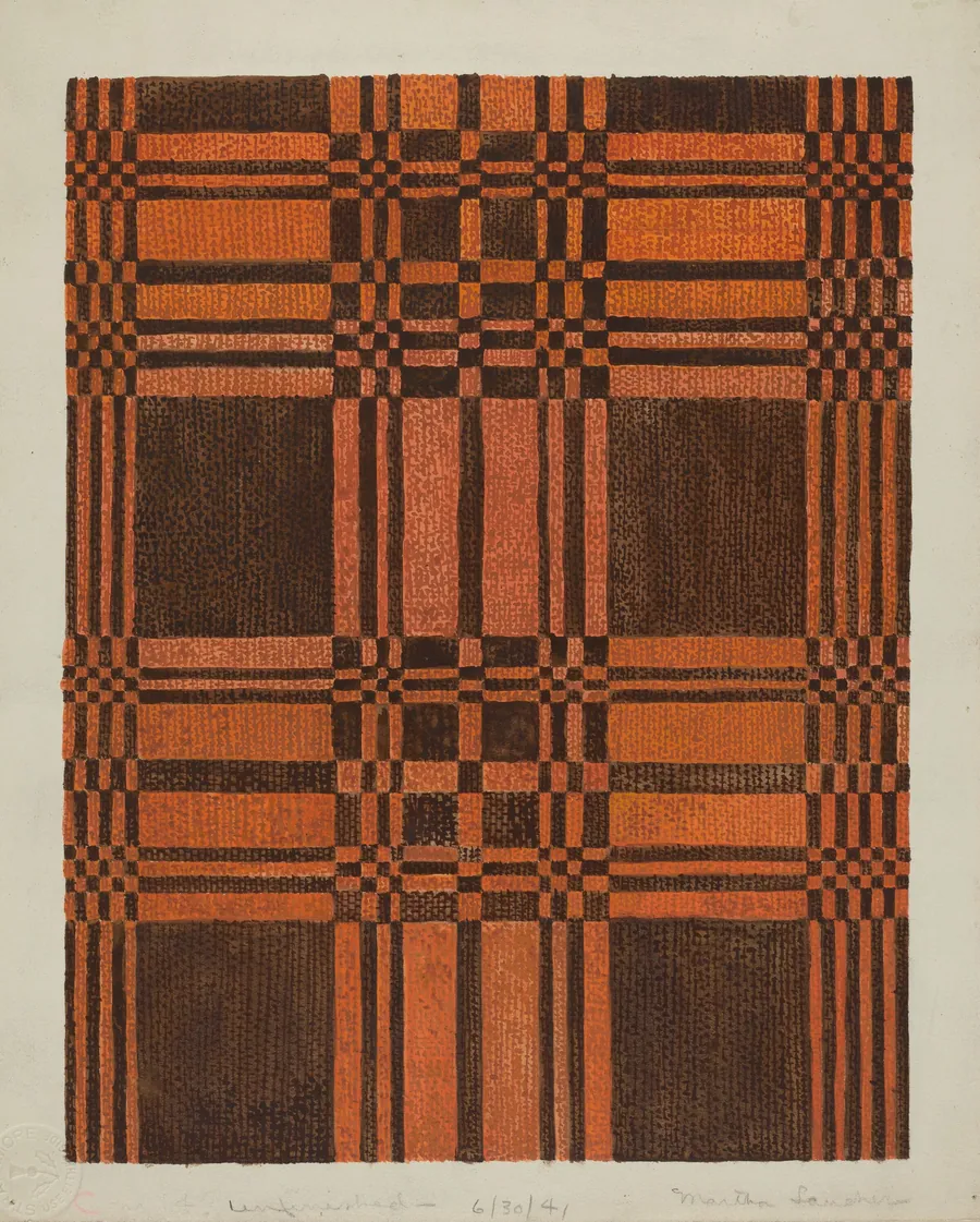 Woven Coverlet by Martha L. Lanscher
