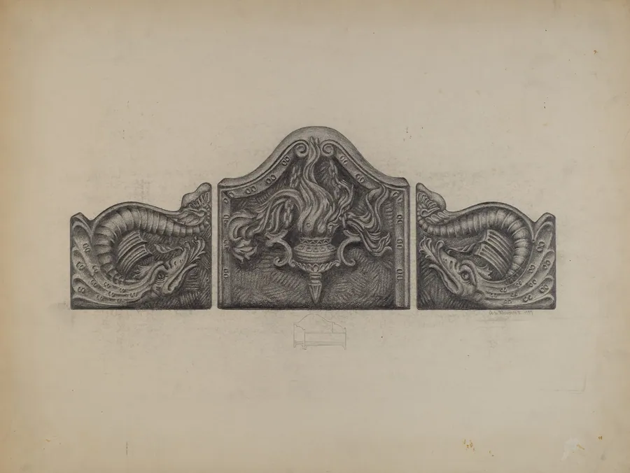 Coal Grate for Fireplace by Austin L. Davison