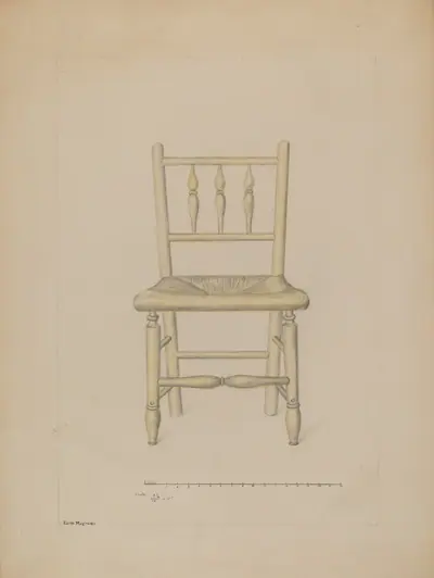 Small Rush Bottom Chair