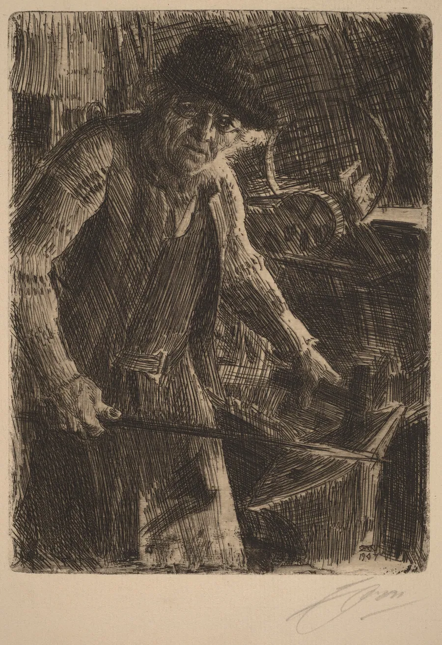 The Master-Smith by Anders Zorn