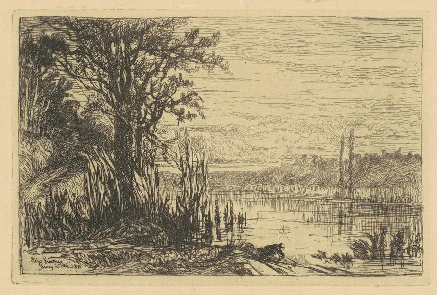 The Pond at Cernay-la-Ville by Eliza Pratt Greatorex
