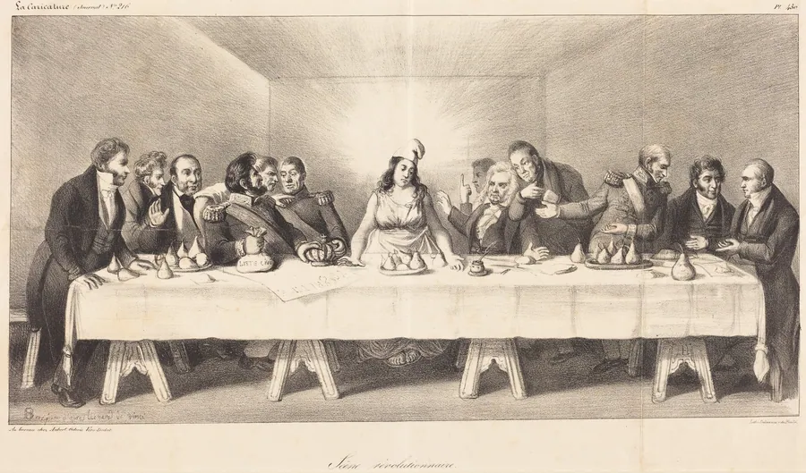 Scène révolutionnaire: Parody on the Last Supper by Auguste Bouquet
